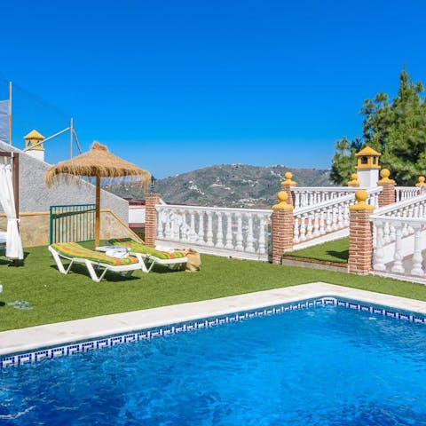 Soak up the sunshine on the terrace or while swimming in the private pool