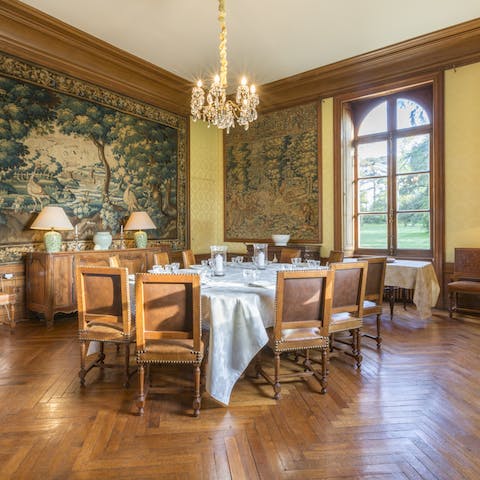 Admire the murals in the elegant dining room while eating delectable meals (the chef is seriously something to mention!)