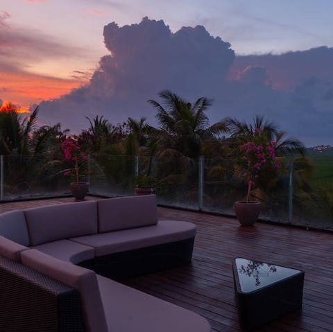 Catch a spectacular sunset on the roof 