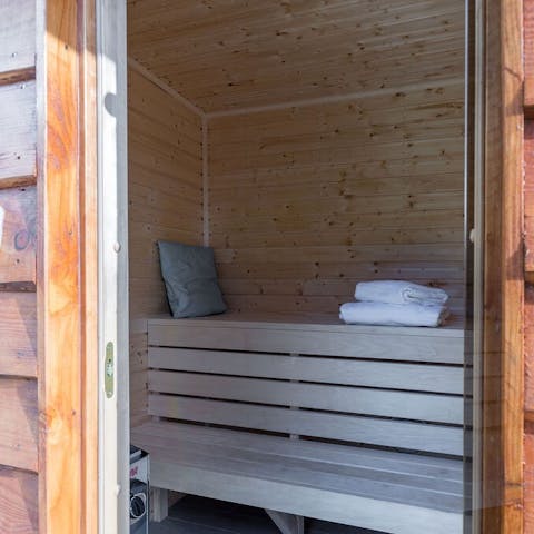 Work up a sweat in your very own sauna