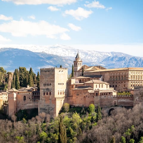 Explore the Alhambra complex, only twenty minutes away on the bus