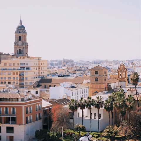 Take a day trip to the historic streets of Malaga, 18 kilometres away