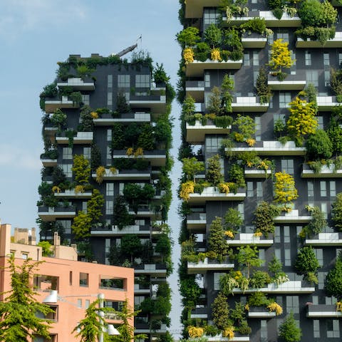 Gaze up at the towering Bosco Verticale, fifteen minutes away on foot