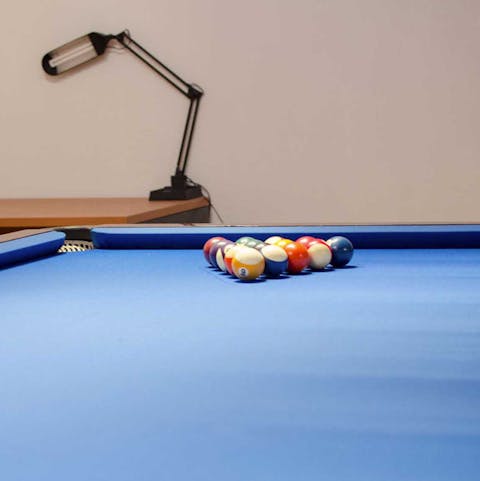 Shoot some pool or play on the ping-pong table in the games room
