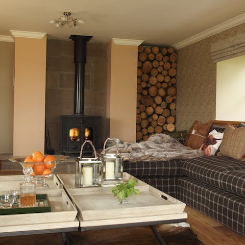 Cosy up in front of the fire on cooler evenings