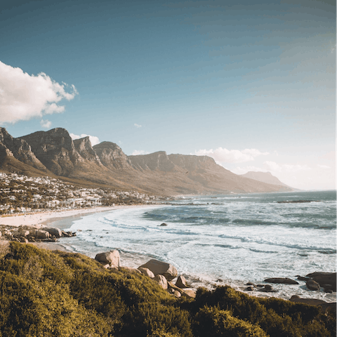 Stay in the south west of Camps Bay, a five-minute walk from the beach