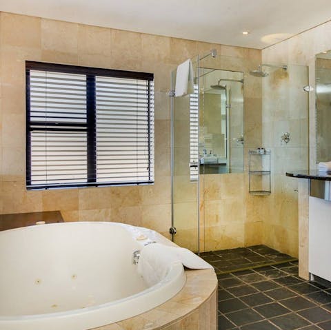 Soak in the spa tub after a day of exploring Cape Town