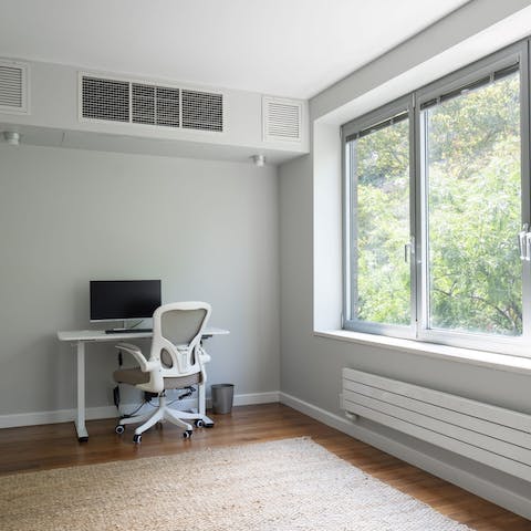 Find a quiet spot to catch up on work in the home office