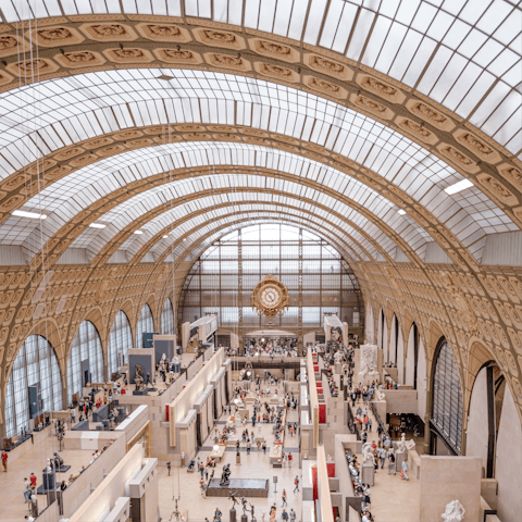 Marvel at art in this former station, Musée d'Orsay is minutes away