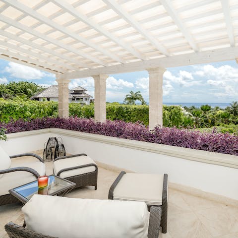 Enjoy the idyllic sea views whilst lounging on the terrace