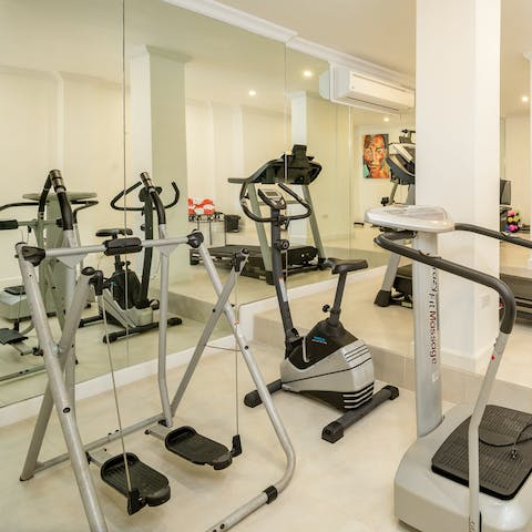 Feel a wonderful sense of wellbeing with a workout in the gym