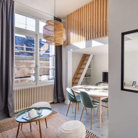 Make yourself at home in this stylish apartment in a period building