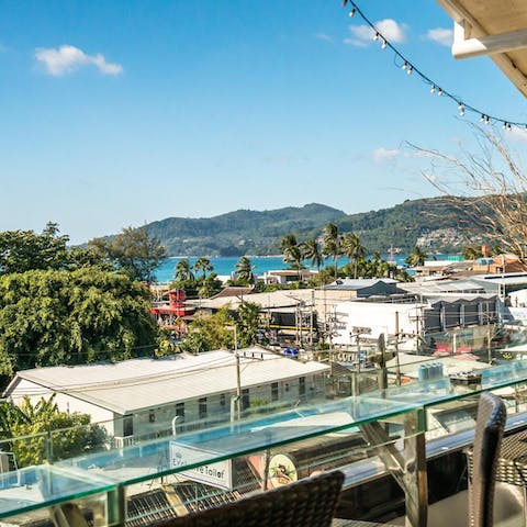 Take in gorgeous views over Patong Beach 