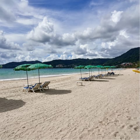 Stay just a five-minute walk away from Patong Beach 