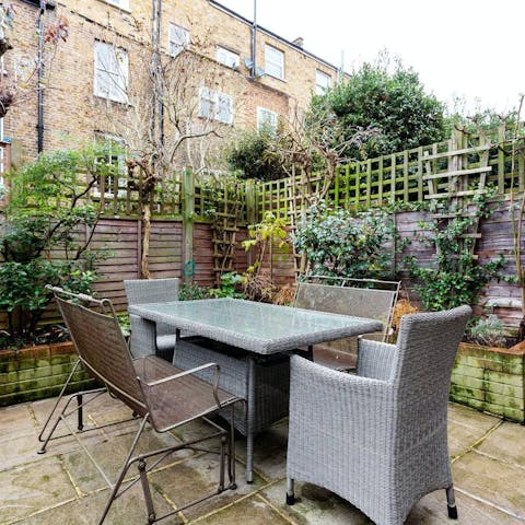 Head outside for an alfresco lunch in the garden when the weather's warm