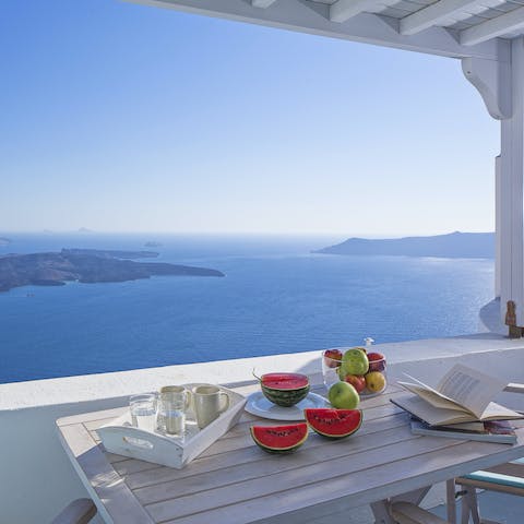Soak up the serene seascape over alfresco meals on the terrace