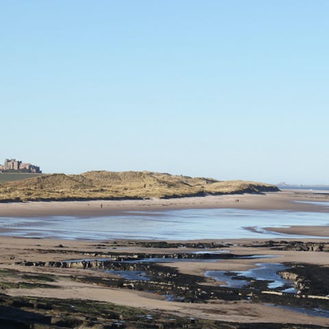 Explore the rugged beauty of the surrounding Northumberland Coast AONB