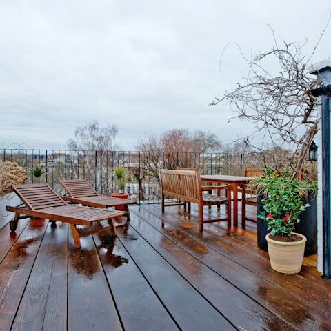 Head up to the roof terrace to enjoy views of surrounding Earl's Court