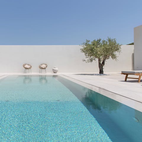 Spend lazy afternoons by the pool and enjoy the serenity of this special location