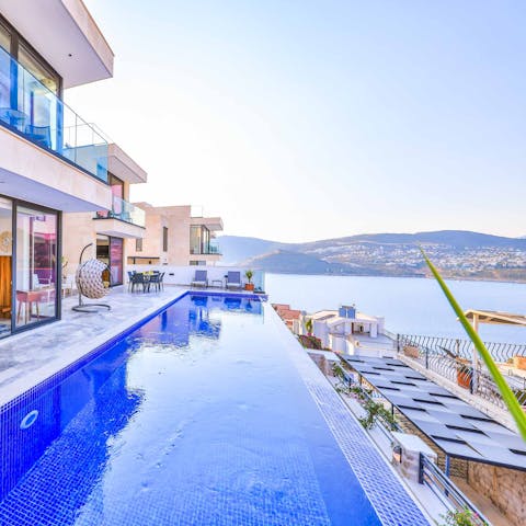Submerge yourself in the private infinity pool every day