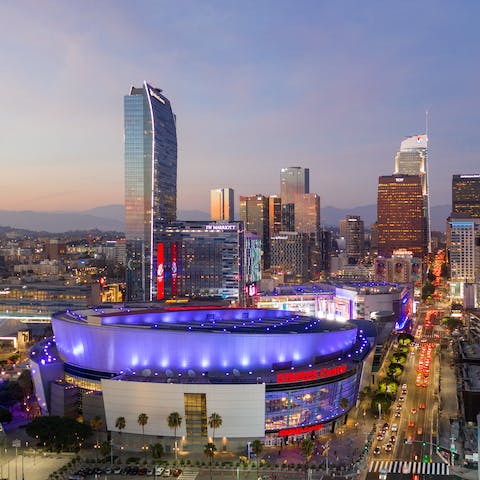 Catch a game at the Staples Center, just two blocks away