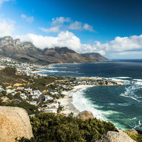 Take a short drive down to Clifton and Camps Bay beaches