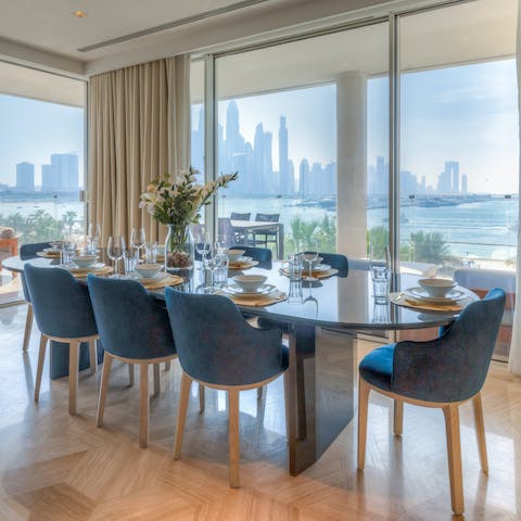 Admire the city skyline while savouring sunset meals