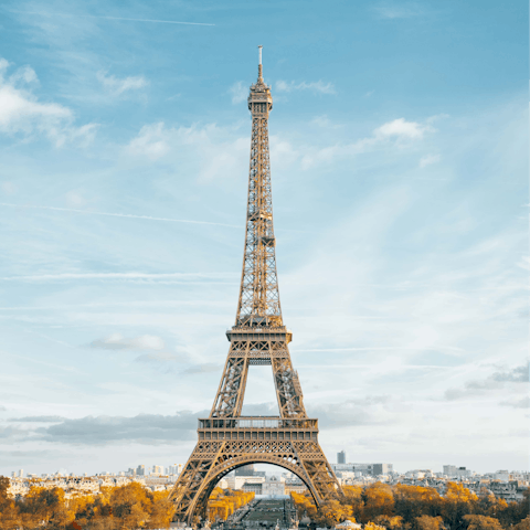 Capture that iconic Eiffel Tower shot, it's a short walk away