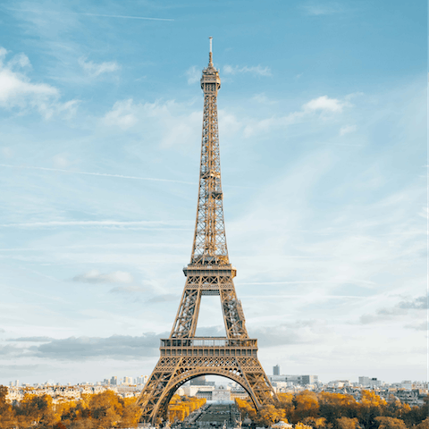 Capture that iconic Eiffel Tower shot, it's a short walk away