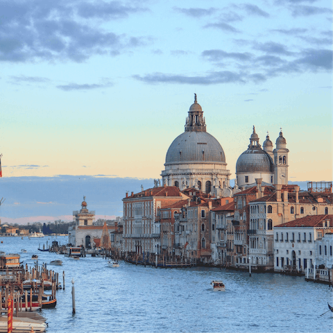 Admire scenic views from the Accademia Bridge, a six-minute walk away