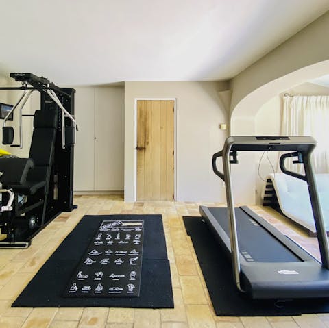 Keep on top of your fitness routine with use of the exercise equipment
