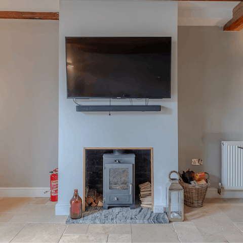 Start up the log-burner and get toasty in the living area