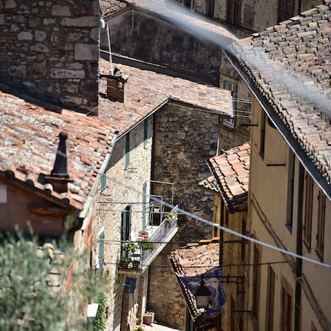 Stay near Sarteano and explore towns like Chianciano Terme, 9 kilometres away