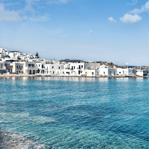 Visit the picturesque fishing village of Naousa, in the island's north