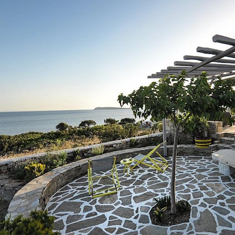 Take in irresistible Aegean views from the terrace