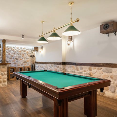 Challenge your loved ones to a friendly game of pool