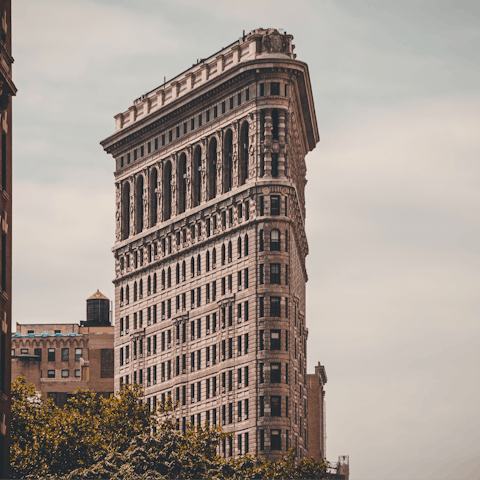 Hop on the subway and take the R line down to the majestic Flatiron Building