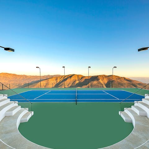 Channel your inner Federer and take to the tennis court