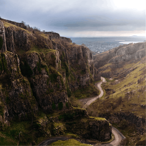 Take a hike along Cheddar Gorge, only a six-minute drive away