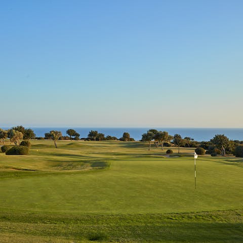 Try your hand a golf while enjoying mesmerising Mediterranean views