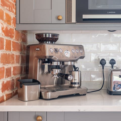 Pour yourself the best morning coffee you've ever had with the excellent quality barista machine