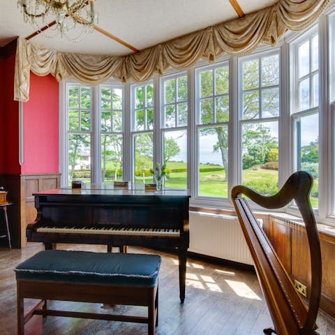 Have a tinker on the piano in the grand drawing room