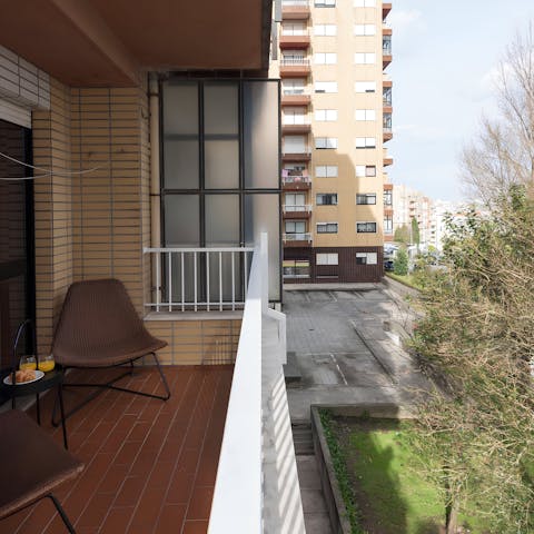 Uncork a bottle of regional Port wine on the shaded balcony