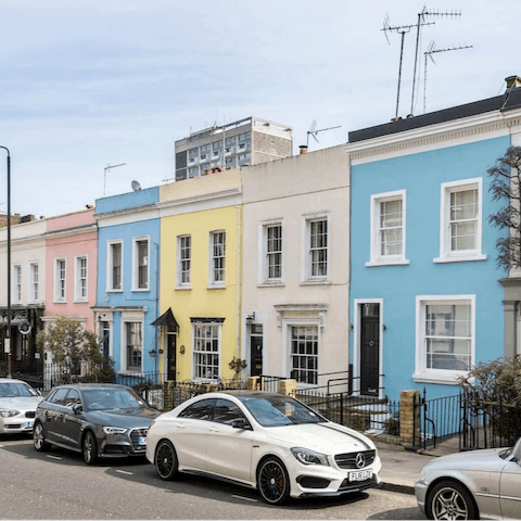 Stay in a colourful building synonymous with Notting Hill