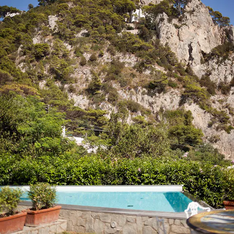 Swim in your private pool and soak up the views
