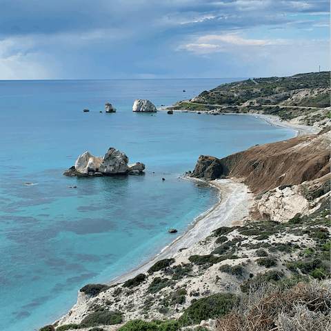Drive twenty minutes to Paphos – the birthplace of Aphrodite