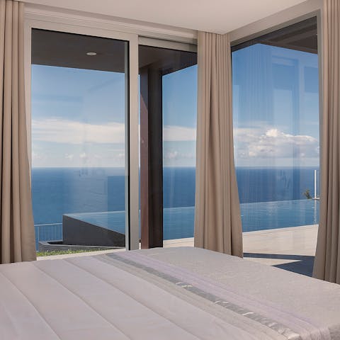 Roll out of bed and greet the day with stunning views right outside your windows