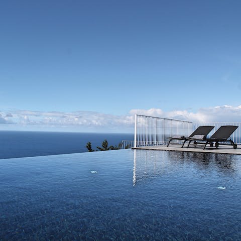 Swim some laps in the infinity pool to start your day, or relax on the sun loungers and soak in some vitamin D