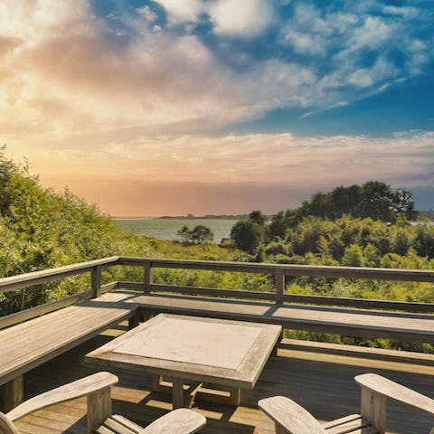 Enjoy spectacular views of the surrounding nature from the roof deck
