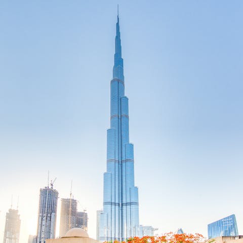 Gaze out across the magnificent Burj Khalifa from your buidling